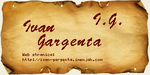 Ivan Gargenta vizit kartica